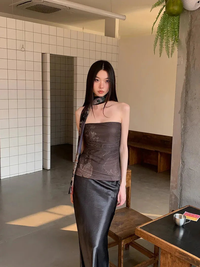 Quick Outfits, Modest Fashion Outfits Ideas Mesh Layered Tube Top Quick Outfits, Modest Fashion Outfits Ideas Mesh Layered Tube Top