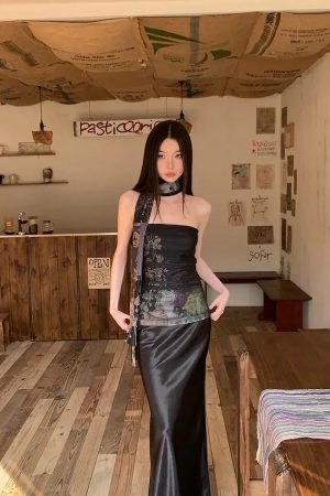 Quick Outfits, Modest Fashion Outfits Ideas Mesh Layered Tube Top