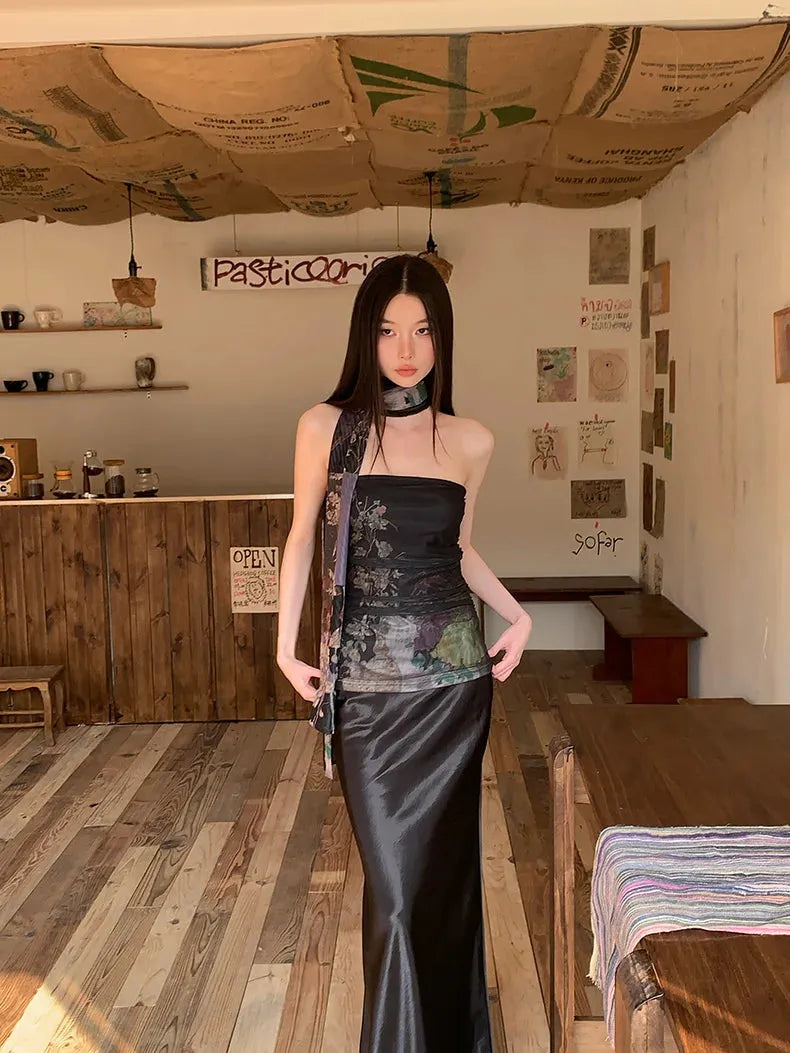 Quick Outfits, Modest Fashion Outfits Ideas Mesh Layered Tube Top Quick Outfits, Modest Fashion Outfits Ideas Mesh Layered Tube Top