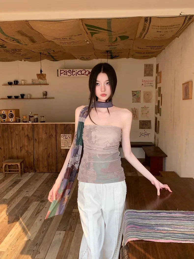 Quick Outfits, Modest Fashion Outfits Ideas Mesh Layered Tube Top Quick Outfits, Modest Fashion Outfits Ideas Mesh Layered Tube Top