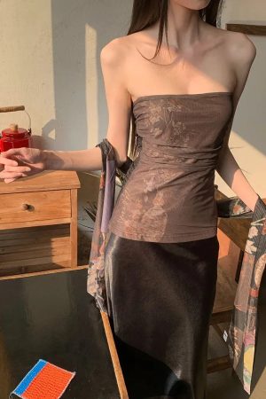 Quick Outfits, Modest Fashion Outfits Ideas Mesh Layered Tube Top