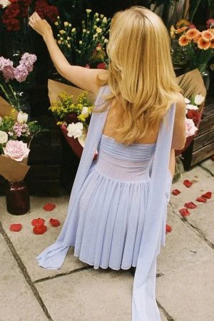 Quick Outfits, Modest Fashion Outfits Ideas Mesh Strapless Mini Dress