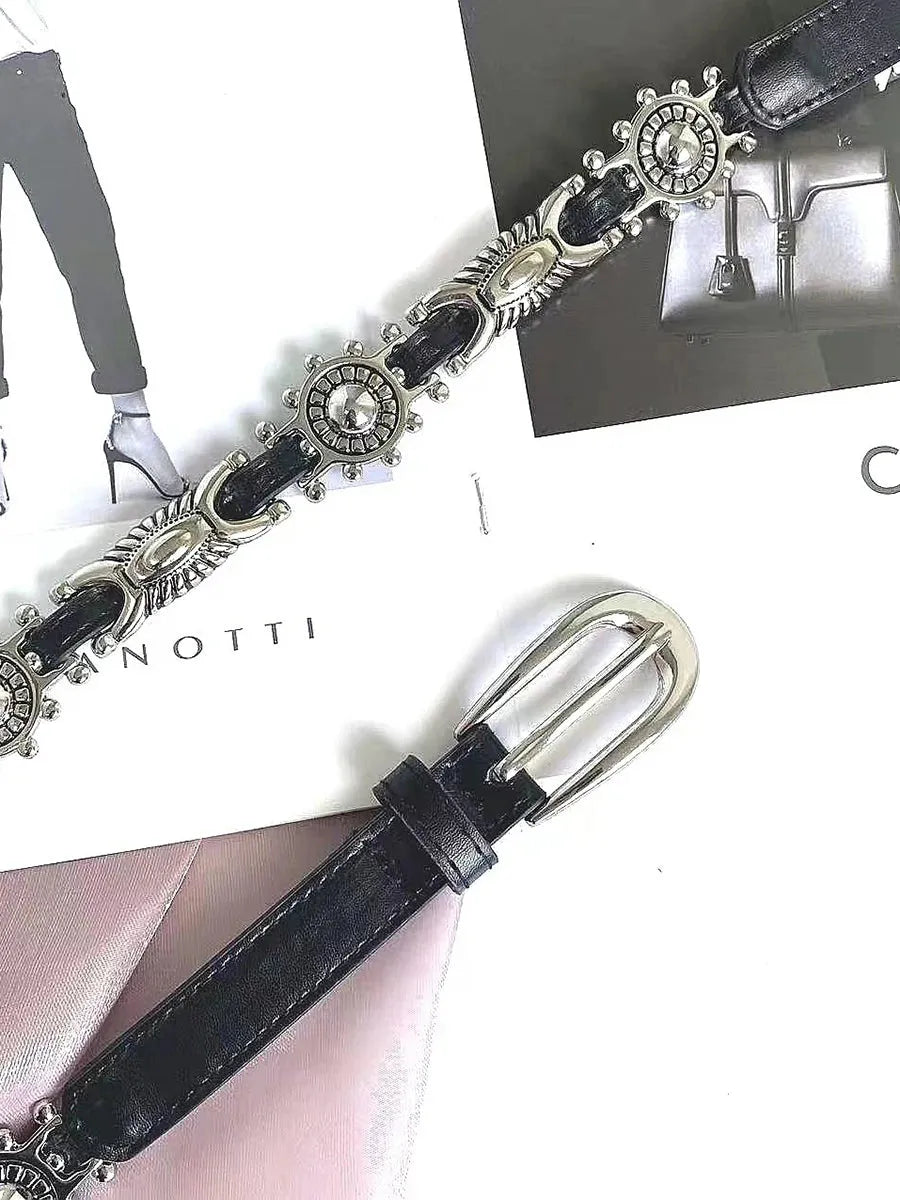 Quick Outfits, Modest Fashion Outfits Ideas Metal Faux Leather Tiny Belt Quick Outfits, Modest Fashion Outfits Ideas Metal Faux Leather Tiny Belt