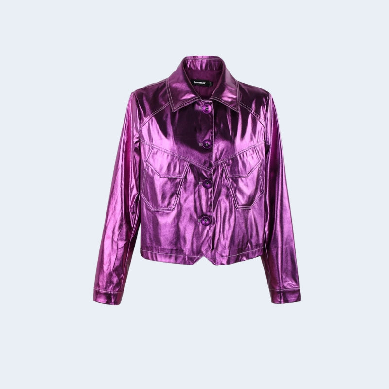 Quick Outfits, Modest Fashion Outfits Ideas Metallic Fuchsia Faux Leather Jacket Quick Outfits, Modest Fashion Outfits Ideas Metallic Fuchsia Faux Leather Jacket