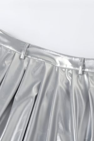 Quick Outfits, Modest Fashion Outfits Ideas Metallic Silver Maxi Dress