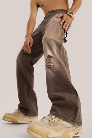 Quick Outfits, Modest Fashion Outfits Ideas Mid Rise Washed Distressed Jeans