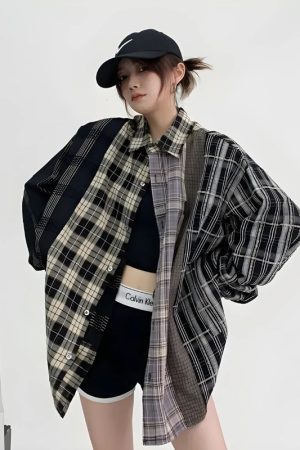 Quick Outfits, Modest Fashion Outfits Ideas Multi Pattern Plaid Shirt