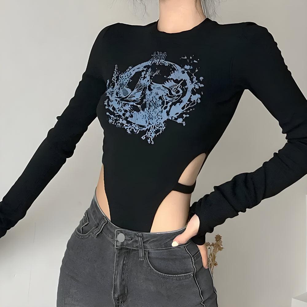 Quick Outfits, Modest Fashion Outfits Ideas Mythology Figure Printed Bodysuit Quick Outfits, Modest Fashion Outfits Ideas Mythology Figure Printed Bodysuit