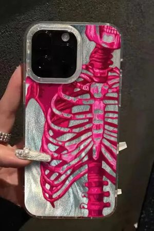 Quick Outfits, Modest Fashion Outfits Ideas Neon Skeleton Silver Phone Case