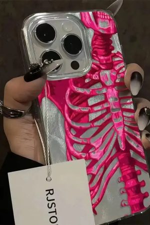 Quick Outfits, Modest Fashion Outfits Ideas Neon Skeleton Silver Phone Case