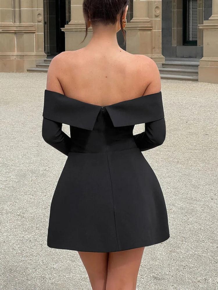 Quick Outfits, Modest Fashion Outfits Ideas Off Shoulder A-Line Mini Dress Quick Outfits, Modest Fashion Outfits Ideas Off Shoulder A-Line Mini Dress