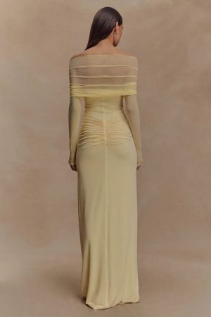 Quick Outfits, Modest Fashion Outfits Ideas Off Shoulder Cut Out Maxi Dress