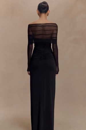 Quick Outfits, Modest Fashion Outfits Ideas Off Shoulder Cut Out Maxi Dress