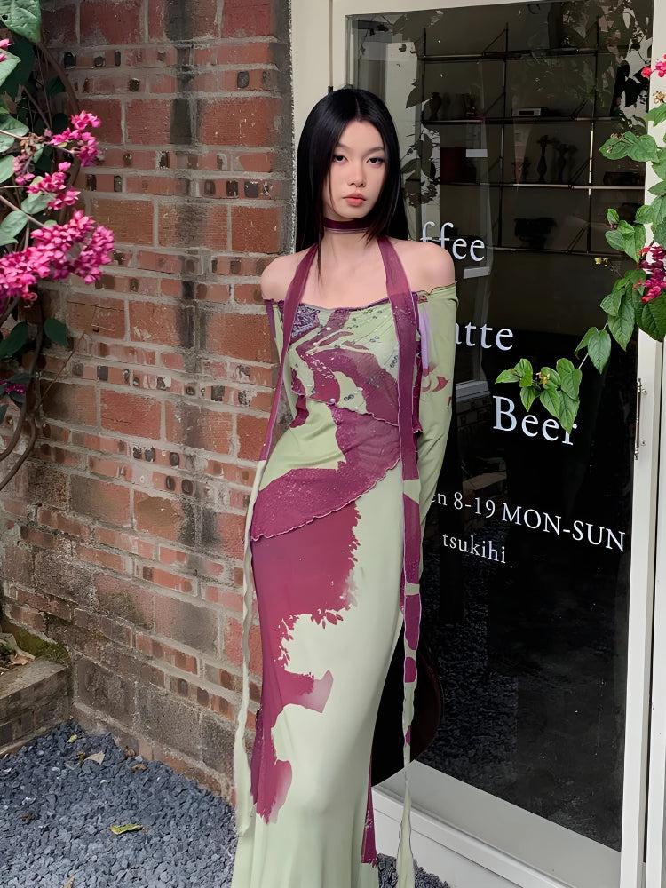 Quick Outfits, Modest Fashion Outfits Ideas Off Shoulder Mesh Maxi Dress Quick Outfits, Modest Fashion Outfits Ideas Off Shoulder Mesh Maxi Dress