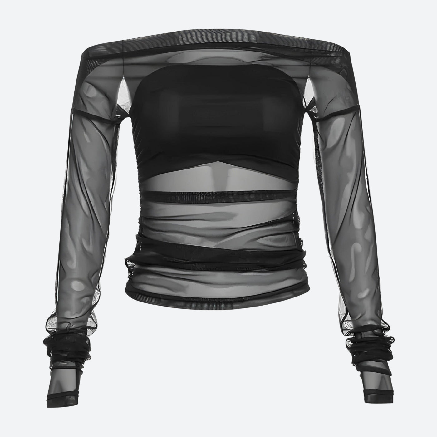 Quick Outfits, Modest Fashion Outfits Ideas Off Shoulder Mesh Top Quick Outfits, Modest Fashion Outfits Ideas Off Shoulder Mesh Top