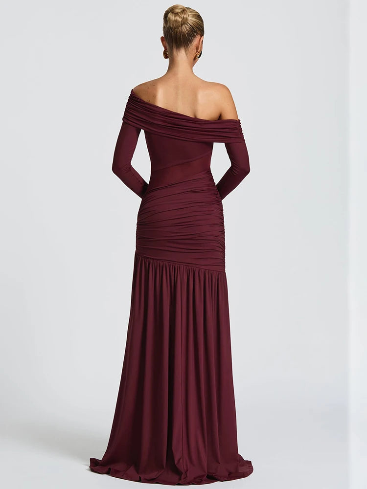 Quick Outfits, Modest Fashion Outfits Ideas One Shoulder High Slit Maxi Dress Quick Outfits, Modest Fashion Outfits Ideas One Shoulder High Slit Maxi Dress