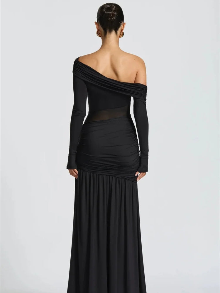 Quick Outfits, Modest Fashion Outfits Ideas One Shoulder High Slit Maxi Dress Quick Outfits, Modest Fashion Outfits Ideas One Shoulder High Slit Maxi Dress