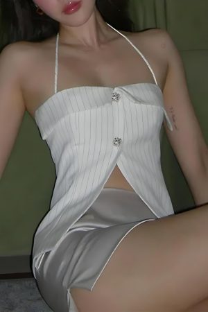 Quick Outfits, Modest Fashion Outfits Ideas Open Front Striped Shirt Top