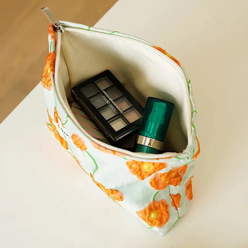 Quick Outfits, Modest Fashion Outfits Ideas Orange Flowers Makeup Bag Quick Outfits, Modest Fashion Outfits Ideas Orange Flowers Makeup Bag