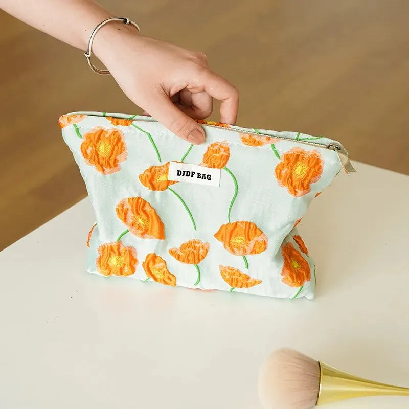 Quick Outfits, Modest Fashion Outfits Ideas Orange Flowers Makeup Bag Quick Outfits, Modest Fashion Outfits Ideas Orange Flowers Makeup Bag