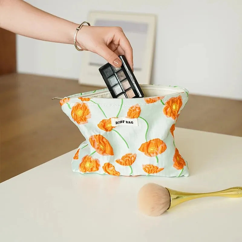 Quick Outfits, Modest Fashion Outfits Ideas Orange Flowers Makeup Bag Quick Outfits, Modest Fashion Outfits Ideas Orange Flowers Makeup Bag