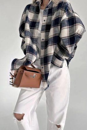 Quick Outfits, Modest Fashion Outfits Ideas Oversize Plaid Shirt