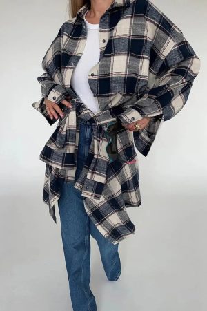 Quick Outfits, Modest Fashion Outfits Ideas Oversize Plaid Shirt