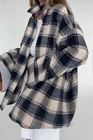 Quick Outfits, Modest Fashion Outfits Ideas Oversize Plaid Shirt