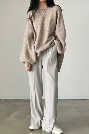 Quick Outfits, Modest Fashion Outfits Ideas Oversized Knit Sweater