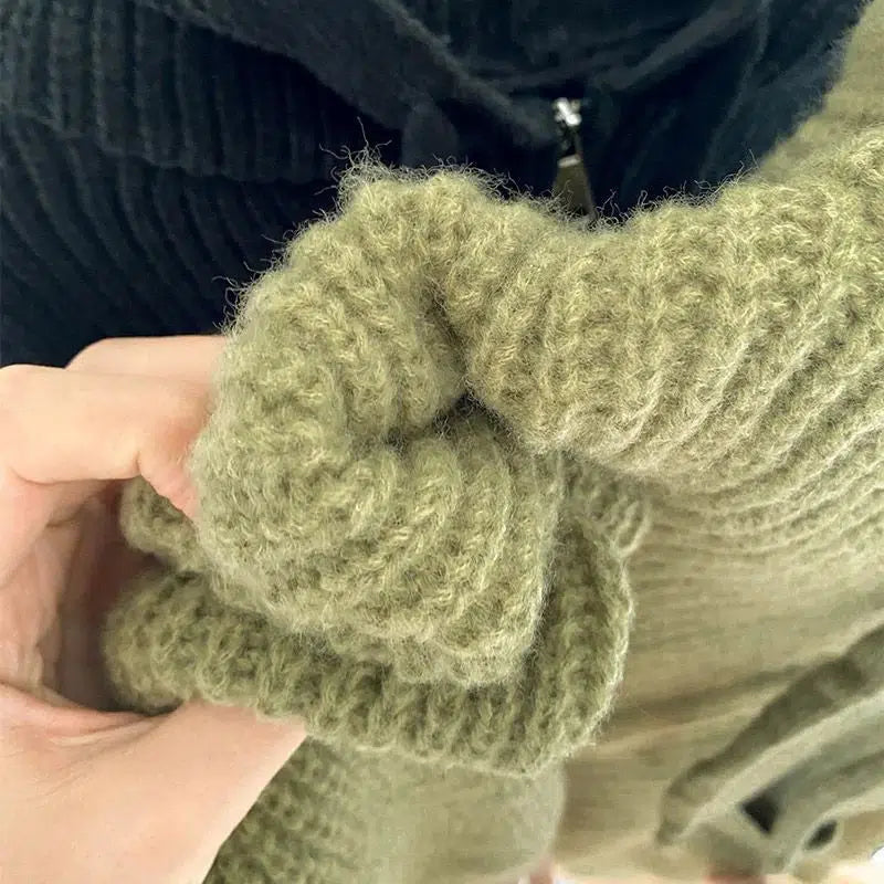 Quick Outfits, Modest Fashion Outfits Ideas Oversized Knitted Hooded Cardigan Quick Outfits, Modest Fashion Outfits Ideas Oversized Knitted Hooded Cardigan