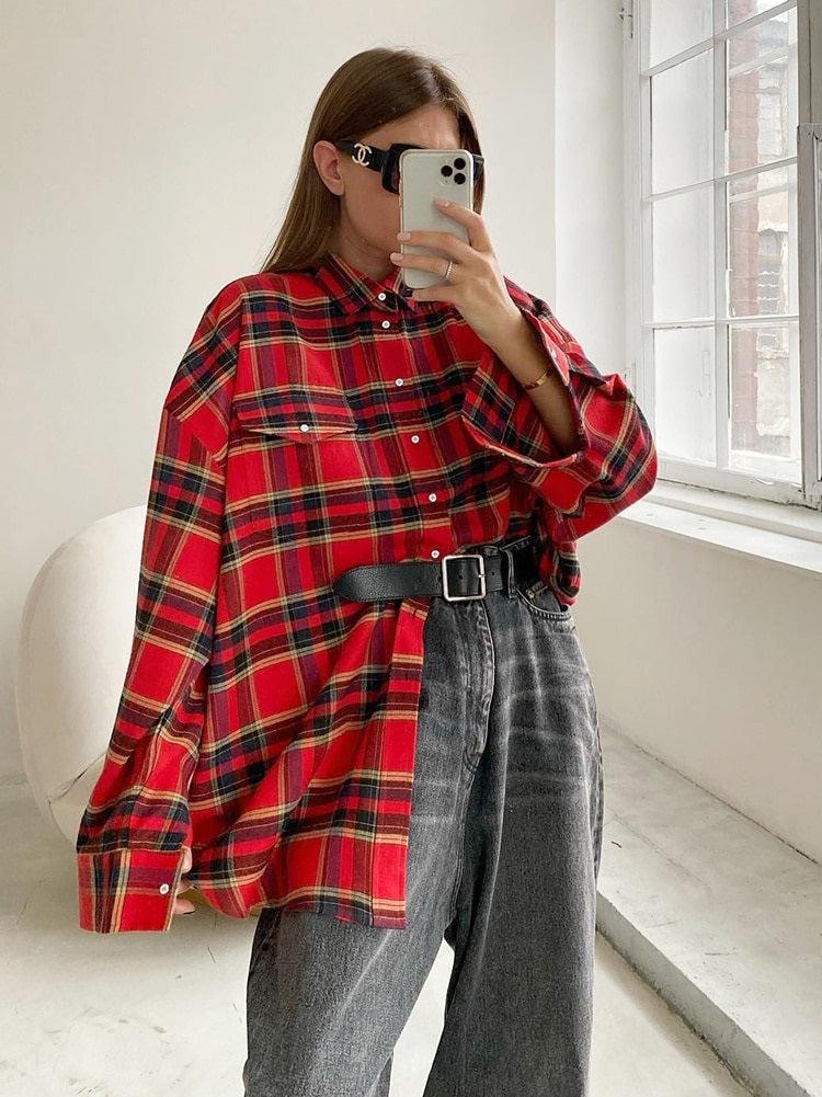 Quick Outfits, Modest Fashion Outfits Ideas Oversized Plaid Shirt Quick Outfits, Modest Fashion Outfits Ideas Oversized Plaid Shirt