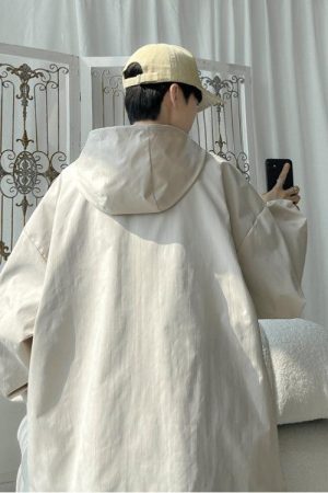 Quick Outfits, Modest Fashion Outfits Ideas Oversized Windbreaker Hooded Jacket