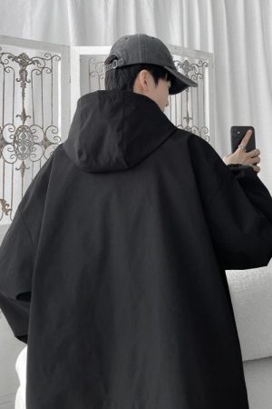 Quick Outfits, Modest Fashion Outfits Ideas Oversized Windbreaker Hooded Jacket