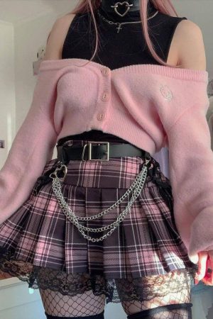 Quick Outfits, Modest Fashion Outfits Ideas Pastel Goth Pleated Mini Skirt