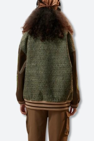 Quick Outfits, Modest Fashion Outfits Ideas Patchwork Bomber Jacket