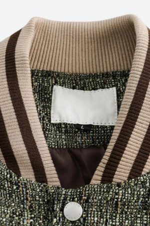 Quick Outfits, Modest Fashion Outfits Ideas Patchwork Bomber Jacket