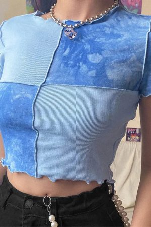 Quick Outfits, Modest Fashion Outfits Ideas Patchwork Crop Top