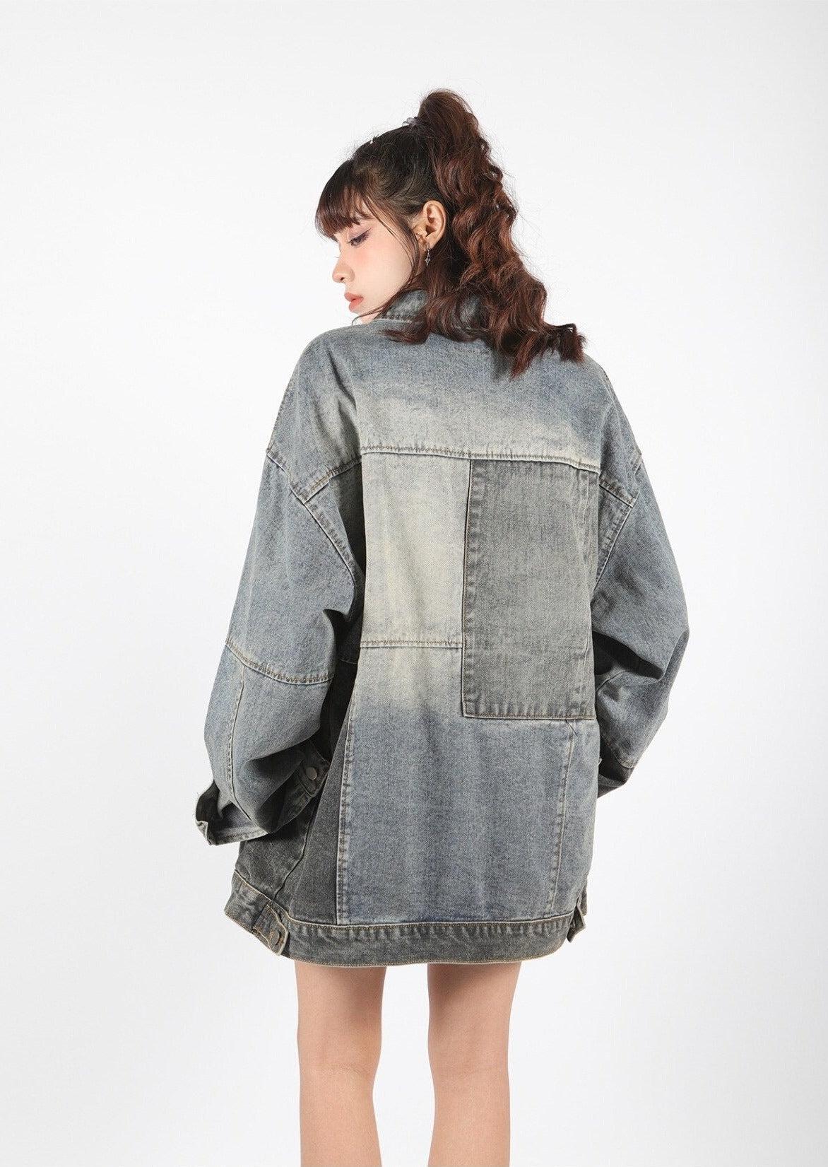 Quick Outfits, Modest Fashion Outfits Ideas Patchwork Oversized Denim Jacket Quick Outfits, Modest Fashion Outfits Ideas Patchwork Oversized Denim Jacket