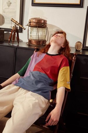 Quick Outfits, Modest Fashion Outfits Ideas Patchwork Pop Tee