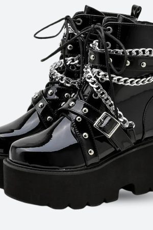 Quick Outfits, Modest Fashion Outfits Ideas Patent Leather Boots