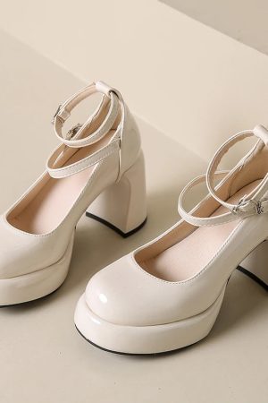 Quick Outfits, Modest Fashion Outfits Ideas Patent Leather Mary Jane High Heels