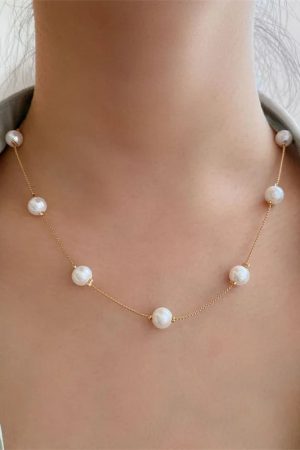 Quick Outfits, Modest Fashion Outfits Ideas Pearl Chain Necklace