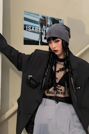 Quick Outfits, Modest Fashion Outfits Ideas Pegasus Embroidered Sheer Top