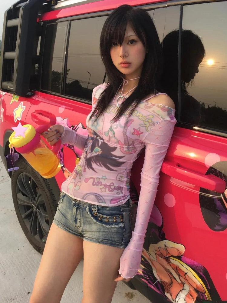 Quick Outfits, Modest Fashion Outfits Ideas Pink Mesh Top Quick Outfits, Modest Fashion Outfits Ideas Pink Mesh Top