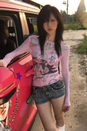 Quick Outfits, Modest Fashion Outfits Ideas Pink Mesh Top