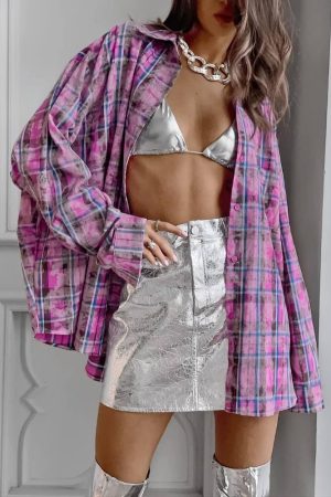 Quick Outfits, Modest Fashion Outfits Ideas Pink Plaid Shirt