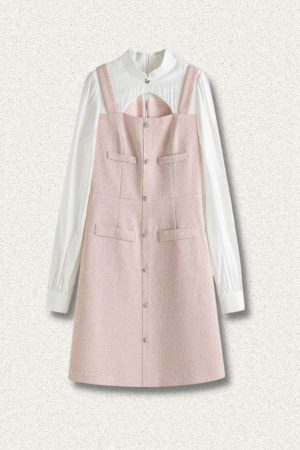 Quick Outfits, Modest Fashion Outfits Ideas Pink Preppy Mini Dress