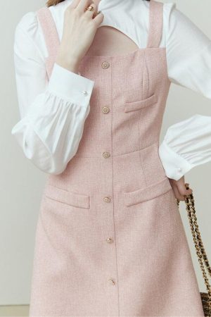Quick Outfits, Modest Fashion Outfits Ideas Pink Preppy Mini Dress