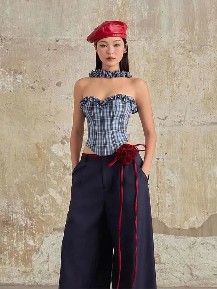 Quick Outfits, Modest Fashion Outfits Ideas Plaid Corset Top Quick Outfits, Modest Fashion Outfits Ideas Plaid Corset Top