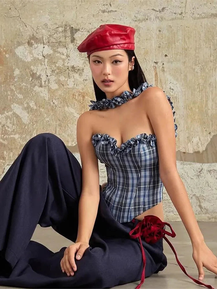 Quick Outfits, Modest Fashion Outfits Ideas Plaid Corset Top Quick Outfits, Modest Fashion Outfits Ideas Plaid Corset Top